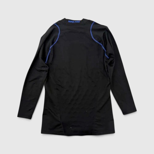Nike Pro Long Sleeve Compression Top Black with Blue Details / Pre-Owned